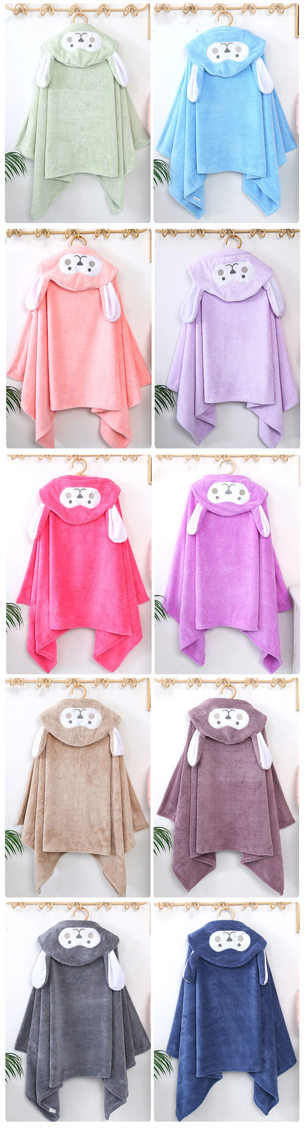 Good Absorbent Kids Hooded Towel Animal Bath Robe Children Beach Surf Poncho