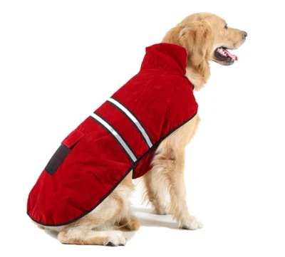 Двухстороннее ветрозащитное светоотражающее пальто из кораллового флиса для собак на открытом воздухе
