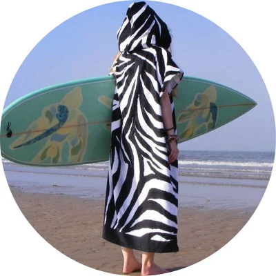 Оптовая продажа, впитывающее быстросохнущее мужское пончо с капюшоном для плавания, пляжное полотенце для взрослых из микрофибры, пончо для серфинга для взрослых