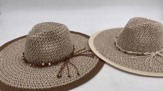 Модные шляпы для женщин, женские разноцветные плетеные бумажные летние шляпы, оптовая продажа, соломенная шляпа для путешествий