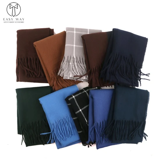 Черный/коричневый/красный натуральный цветной унисекс экологический шарф для мужчин/женщин