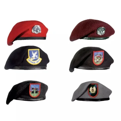 Берет в стиле милитари из шерсти с индивидуальным логотипом, беретная шапка для службы безопасности